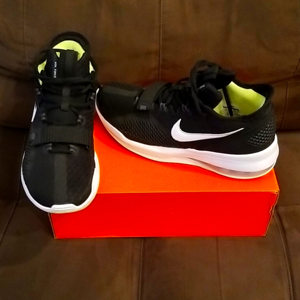 Nike Air Force Max Low Black / White Volt Top Mesh